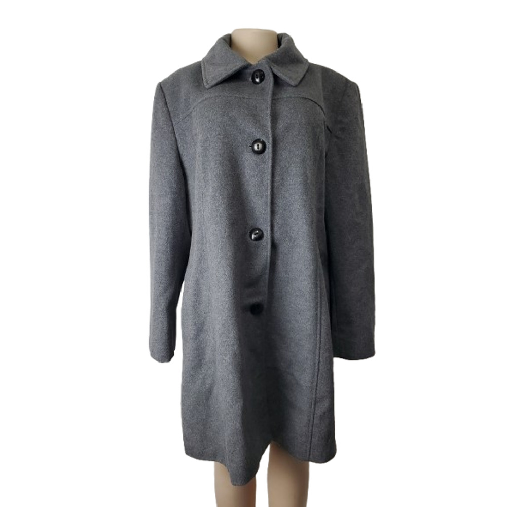 Jones New York women's gray trench coat size 16W